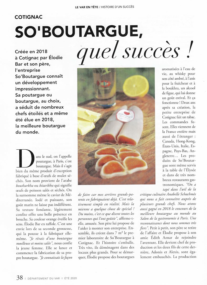 le var magazine article poutargue de so'boutargue